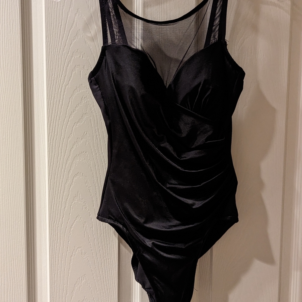 Gently worn "Miraclesuit", black, swimsuit, sz 8.